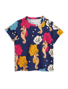 Designer Kids Fashion at Bloom Moda Online Children's Boutique - Mini Rodini Seahorse T-Shirt,  Shirt