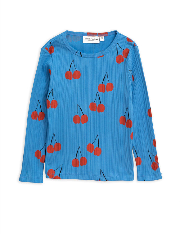Designer Kids Fashion at Bloom Moda Online Children's Boutique - Mini Rodini Cherry Long Sleeve T-Shirt,  Shirt