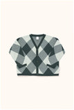 Designer Kids Fashion at Bloom Moda Online Children's Boutique - Tinycottons Big Check Cardigan Sweater,  Sweaters